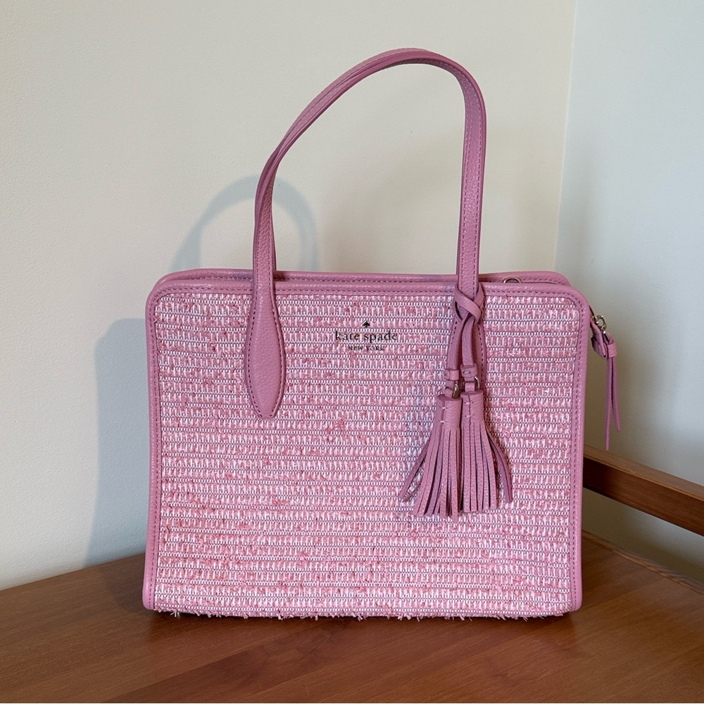 Kate Spade New York Rowe Summer Tweed Medium Top Zip Satchel